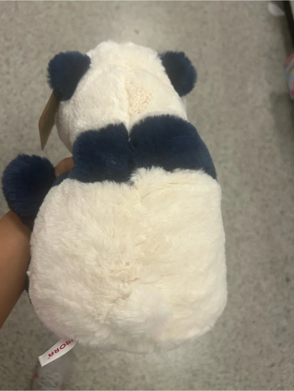 NWT ultra soft Plush Panda Stuffed Animal - Navy & White